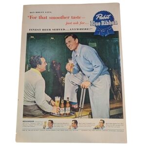 1950 Pabst Blue Ribbon | SOS Magic Scouring Pads - Full Page Color Advert